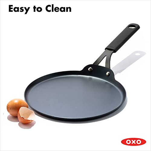 OXO Obsidian PreSeasoned Carbon Steel, 10" Crepe and Pancake Griddle