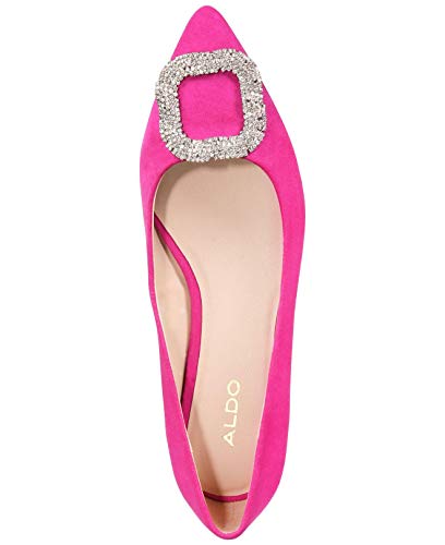 Aldo Womens Umireni Leather Pointed Toe Ballet Flats, Fuschia, Size 6.0