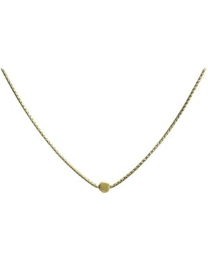 Gold Dipped The Circle Bead Silky Box Chain Choker Necklace