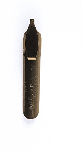 Brause 18015B - Calligraphy nibs for nib holders and pens - Square nib Latin style - Box of 50 Bandzug 1.5 mm nibs - Made in Germany. For right-handed use