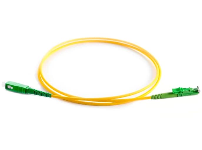 CHB Rugged 3 Meter Simplex Fibre Optic Patch Cable SC LC FC ST E2000 APC UPC Single Mode OS2 9/125 Yellow Patch Lead 3mm Fiber Patchcord (SC/APC - E2000/APC)