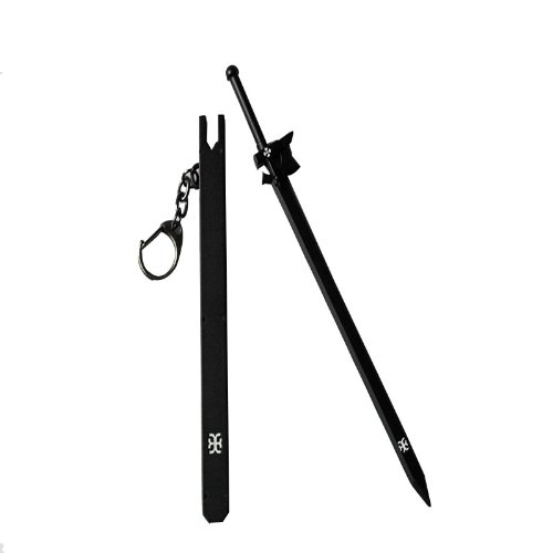 Sword Art Online (Sword Art Online) Kirito tung month valley Kazuto (Kirigaya Kazuto) wind Sword Eryushideta (Elucidator) weapon key chain cosplay props, small goods 01cosplay Ruleronline (japan import)