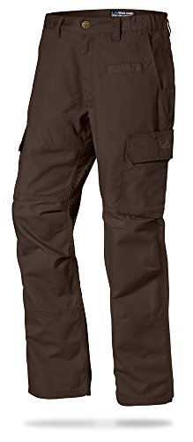 LA Police Gear Men Elastic-WB YKK Zipper Urban Ops Tactical Pant Brown-32 x 30