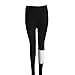 PHOTNO Yoga Running Pants High Waist Cropped Leggings stretch trousers pants for women (L, Black)