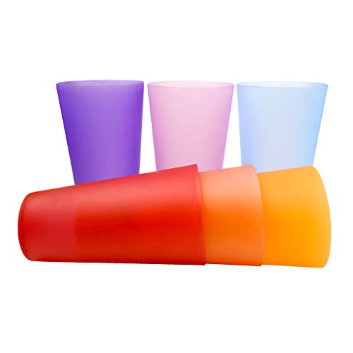 32-ounce and 18-ounce Plastic Tumblers/Drinking Glasses/Party Cups/Iced Tea Glasses Set of 12,6 Assorted Colors| Unbreakable, Dishwasher Safe, BPA Free - Thumbnail 3
