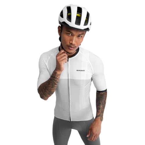 SIROKO - Cycling Jersey M2 Granfondo - XXL - White/Grey