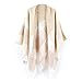 Women's Cozy Tartan Blanket Scarf Wrap Shawl Neck Stole Warm Plaid Checked Pashmina (Cream Color White)