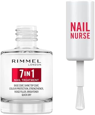 , Nail Care Base & Top coat 7 in 1, Rinforza, Leviga e Protegge il Colore, Formula Vegana ad Asciugatura Rapida, 12ml