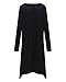 ZANZEA Women's Casual Irregular Hem High Low Long Sleeve Loose Hoodie Sweatshirt Dress Pullover Tops