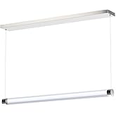 ET2 Lighting E24833-75AL Vanish - 12W 1 LED Linear Pendant-2 Inches Tall and 2 Inches Wide, Finish Color: Brushed Aluminum