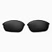 Walleva Black Polarized Replacement Lenses and Black Rubber for Oakley Half Jacket 2.0 Sunglasses