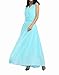 Afibi Women Double Sleeveless Ruched Waist Ladies Long Evening Dress (XX-Large, Mint Green)