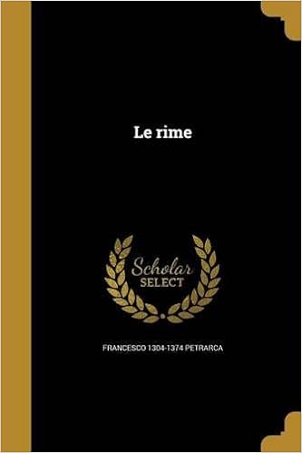 Le Rime Italian Edition Francesco 1304 1374 Petrarca - 