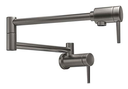 Delta Faucet 1165LF-KS Contemporary Pot Filler Wall-Mount Black Stainless