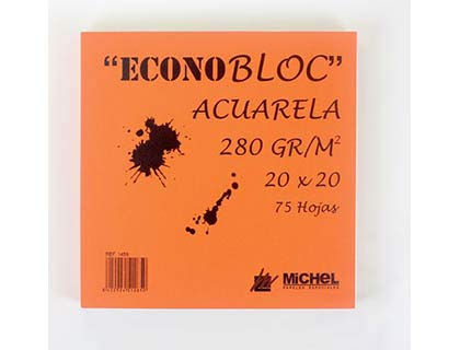 MICHEL ECONOBLOC Watercolor 75 Sheets 20x20 280g