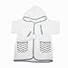 American Baby Company 0-9 Months Baby Bathrobe Made with Organic Cotton, White/Gray