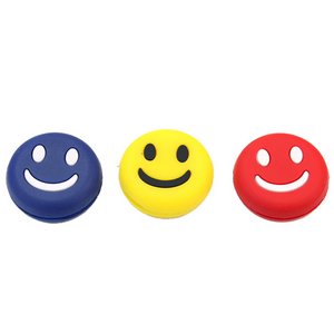 3Pcs Silicone Rubber Smile Smiling Face Shock Vibration Dampener Absorber for Sports Tennis Racquet Racket
