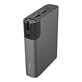 Belkin MFi Certified MIXIT Metallic 6600 mAh Power Rockstar Battery Pack with Dual USB Ports and Cable Storage (Gray)