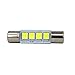 WLJH 6x Brighter White 6000k 12V 28mm 29mm Festoon 6614F Led Bulb Led Fuse Bulb 2835 Chipsets SMD 6614F 6612F for Car Interior Vanity Mirror Sun Visor Lights