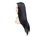 Fani Black Wig Long Straight Middle Part Synthetic Hair Wig Costume Fascinating Women Wig with Free Wig Cap (Black)