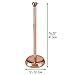 mDesign Metal Free-Standing Toilet Paper Holder with Stainless Steel Tube, Stand with Storage Roller Organizer for Bathroom Cabinet - Holds 3 Rolls Toilet Tissue - Hyde Collection - Rose Gold