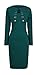 HOMEYEE Women's Long Sleeve Wear to Work One Piece Pencil Dress B10
