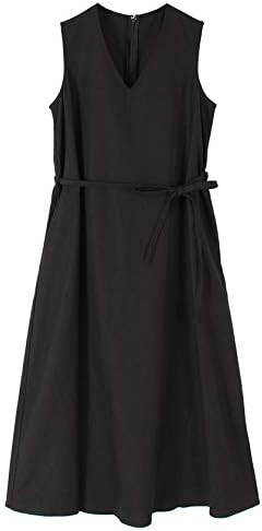 Amazon Co Jp ティティベイト Titivate リネン混 ｖネック ワンピース Atxu0493 服 ファッション小物