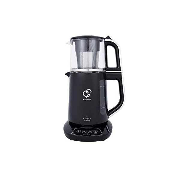 Karaca Caysever Teekanne Sprechende Teemaschine Chrome, 1.5 LT Wassertank, 0.8 LT Glaskanne, TÃ¼rkischer Teekocher, Teepot, Wasserkocher, Water Kettle, Teepot und Wasserkocher, CaydanlÄ±k