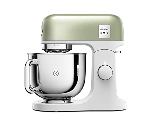 Kenwood kMix Editions KMX760GR Food Processor, 5L Stainless Steel Bowl, Safe Use Safety System, Metal Housing, 1000 Watts, Incl. 3-Piece Canning Set and Splash Guard, Green Metallic