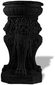 Amedeo Design ResinStone 1001-7B Victorian Lion Fountain / Urn, 18 by 18 by 36-Inch, Black