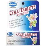 Cold Medicine with Zinc by Hyland's, Decongestant and Sore Throat Relief, Homeopathic Cold Medicine for Adults, 50 Count (Pack of 3)