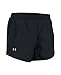 Under Armour womens Fly By Running Shorts, Black (002)/Reflective, Large