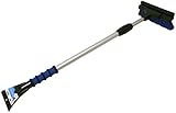 Mallory 581-E Telescoping 48" Sport Utility Snow Broom with Brush and Squeegee Head and Integrated Ice Scraper  (Colors may vary)