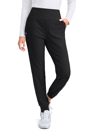 G Gradual Women's Fleece Lined Joggers High Waisted Water Resistant Thermal Hiking Pants Cold Weather Sweatpants with Pockets