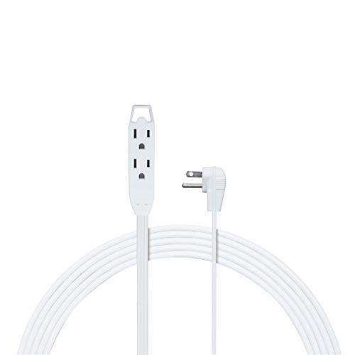 image for KMC 6-Feet 3 Outlet Extension Cord, Flat Plug, 13 Amp 125 V 1625 Watts