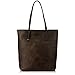YALUXE Women's Vintage Style Crazy Horse Leather Work Tote Shoulder Bag (UPGRADED 2.0)