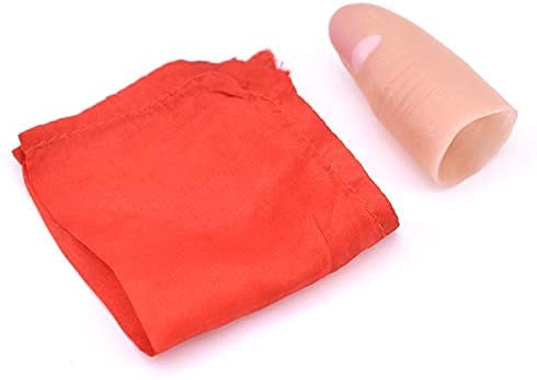 SUMAG Magic Tricks 1Set Silk Disappearing(Scarves and Simulation Thumb Tip) Stage Magic Street Illusion Gimmick Props Comedy Magie