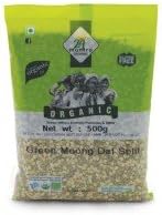 Organic Green Moong Dal Split 1kg EU, USDA and India Organic certified24mantra
