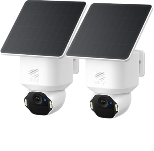 eufy SoloCam E42 (2er-Packung), Überwachungskamera Außen, Solar, kabellos