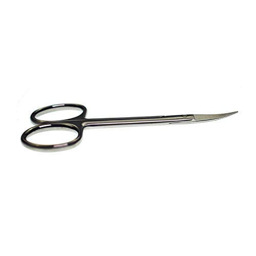 Motanar Cuticle Nail Scissors - Stainless Steel Precision Manicure Scissor - Extra Pointed Straight Curved Fingernail Scissor (Curved Piont)