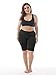 ZERDOCEAN Women's Plus Size Short Leggings with Lace Trim Black 2X shorts