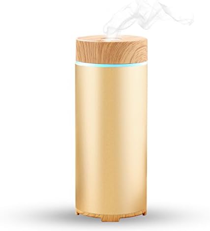 EUGO Aromatherapy Essential Oil Diffuser, 130ml USB Car Aroma Fragrance Cool Mist Humidifier Air Freshener Purifier Portable Diffuser for Vehicle Office Travel Home
