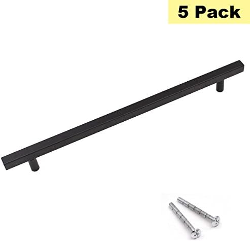 Peaha Cabinet Handles Kitchen Drawer Pulls -J22BK256 Kitchen Cabinet Handles Black Drawer Pulls Cabinet Pulls Cabinet Door Pulls Handles for Kitchen Cabinets 5 Pack