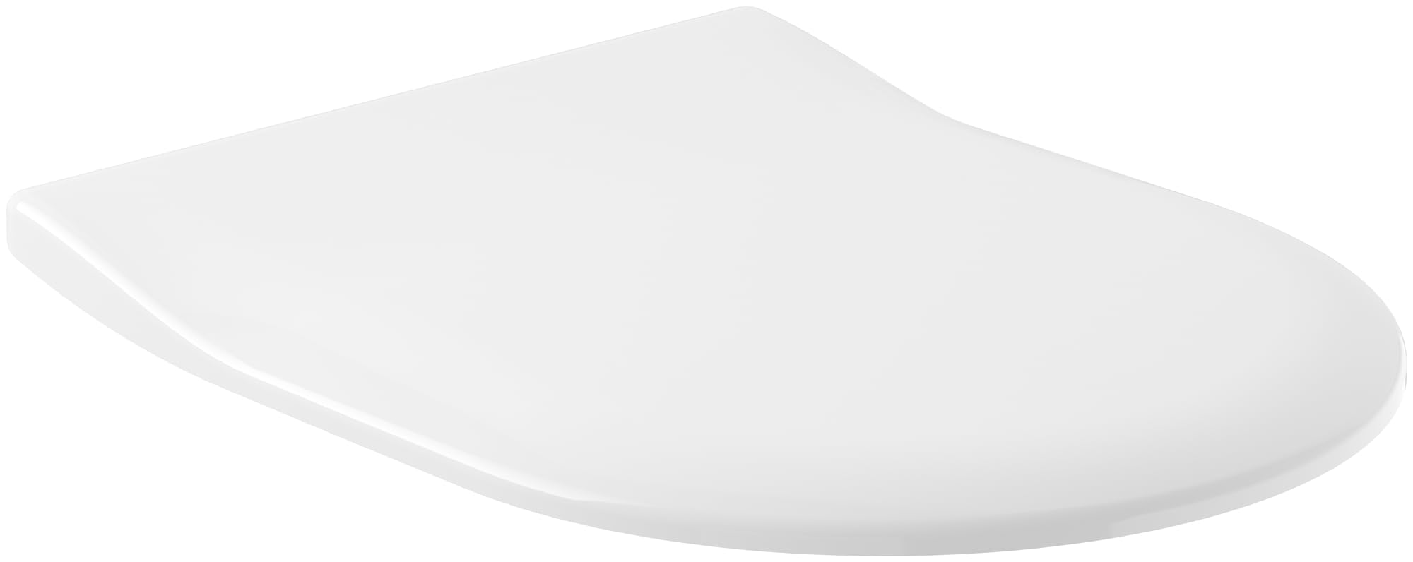 Villeroy & Boch Subway SlimSeat Toilet seat, Toilet lid with Soft-Closing Mechanism, Removable Toilet seat Made from Break-Proof Duroplast, Toilet lid Original Spare Part, D-Shape, White Alpine