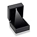 Geff House Engagement Jewelry Earring Box with LED Light (Black)
