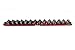 Olsa Tools Wall-Mounted Wrench Rack - Red Anodized Aluminum Rail with Black Clips - Stores 14 SAE or Metric Wrenches Securely - Professional Organizer - Part: 1028