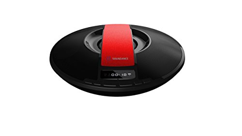 Soundance Bluetooth Speakers with Sub-woofer Effect &Tweeter Speaker, FM Radio, Alarm clock, Built-in Mic, Support 3.5 mm Audio Jack, Micro SD Card & USB Input, SDY021(black-red)