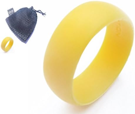 Womens Silicone Wedding Ring Band. Includes Gift Box. Black, Pink, Yellow...Wife Gifts From Husband