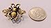 9PC Large Queen Bee Push Pins Antique Gold T-629AG
