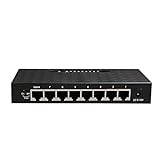 8 Port Gigabit Ethernet Network Switch, YILONG 10/100/1000Mbps Network Switch Hub, Desktop Unmanaged Ethernet Splitter, Durable Plastic Casing, Fanless Quiet, Plug and Play